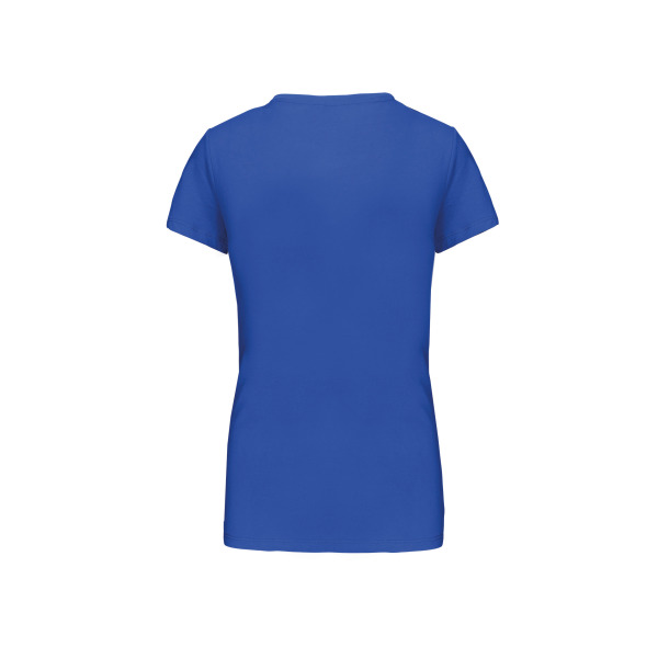 Dames T-shirt V-hals Korte Mouwen Light Royal Blue XL