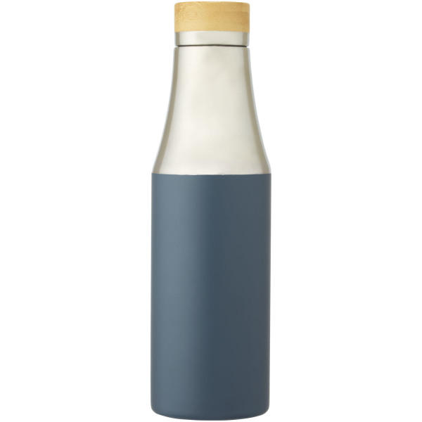 Hulan koperen vacuüm geïsoleerde roestvrijstalen fles van 540 ml met bamboe deksel - Ijs blauw