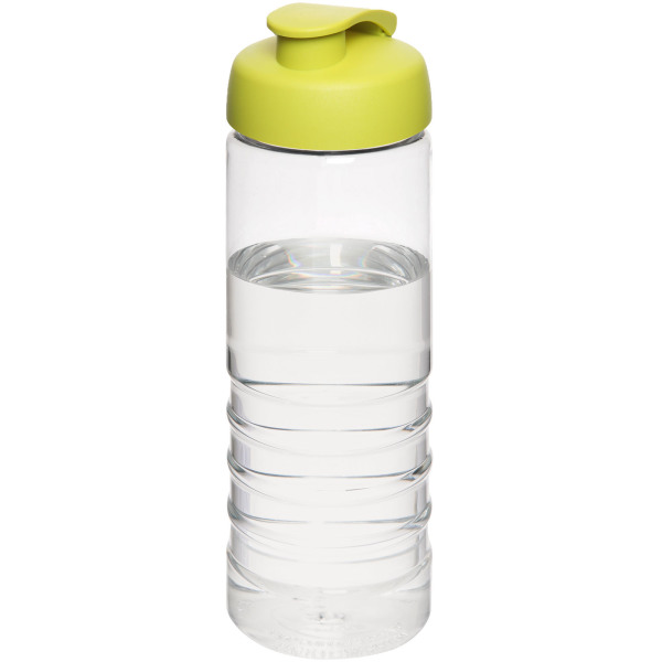 H2O Active® Treble 750 ml flip lid sport bottle - Transparent/Lime
