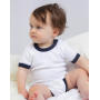 Baby Ringer Bodysuit - White/Heather Grey Melange - 3-6