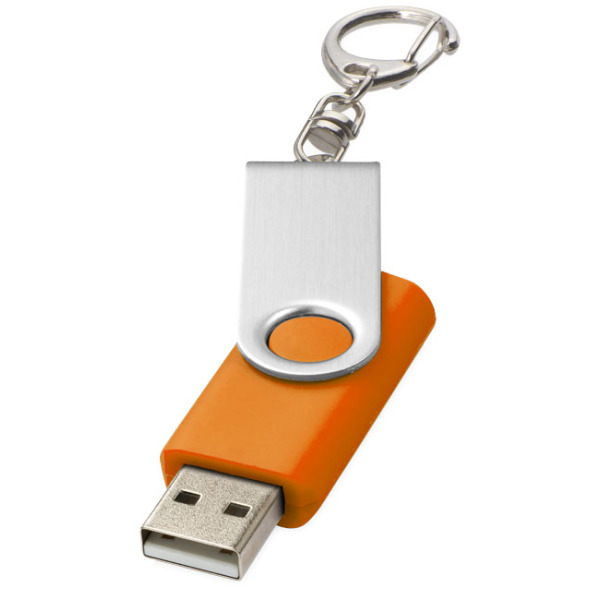 Rotate USB met sleutelhanger - Oranje - 1GB