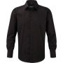 Men's Long Sleeve Easy Care Fitted Shirt Black XXL