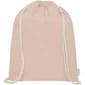 Orissa ryggsäck med dragsko i ekologisk bomull 140 g/m² GOTS 5L - Pale blush pink