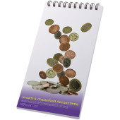 Desk-Mate® spiral 1/3 A4 notesbog - Hvid/Ensfarvet sort - 50 pages