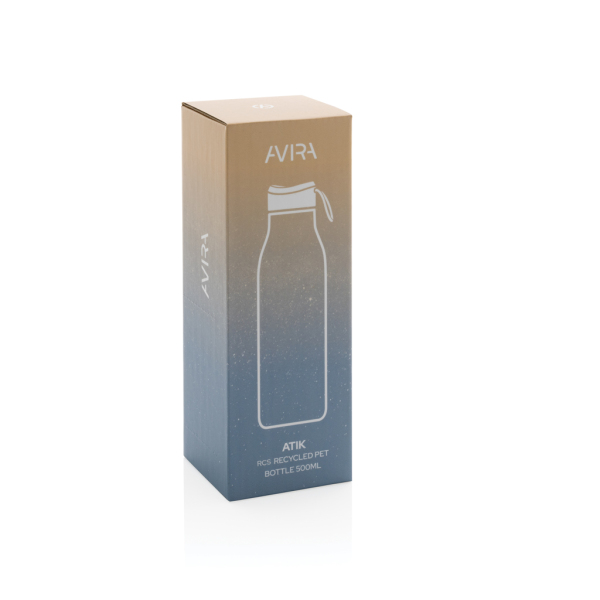 Avira Atik RCS gerecycled PET fles 500ML, zwart