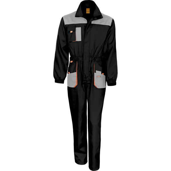 Work-guard Lite Coverall Black / Grey / Orange M