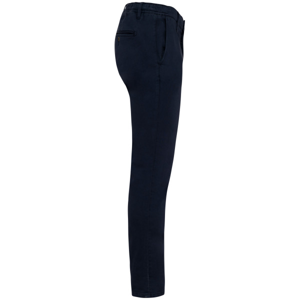 Chino French Terry heren Washed Navy Blue S