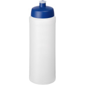 Baseline® Plus grip 750 ml sportfles met sportdeksel - Transparant/Blauw