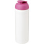 Baseline® Plus grip 750 ml sportfles met flipcapdeksel - Wit/Roze