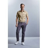 Men's Roll Sleeve Shirt - Short Sleeve White XL
