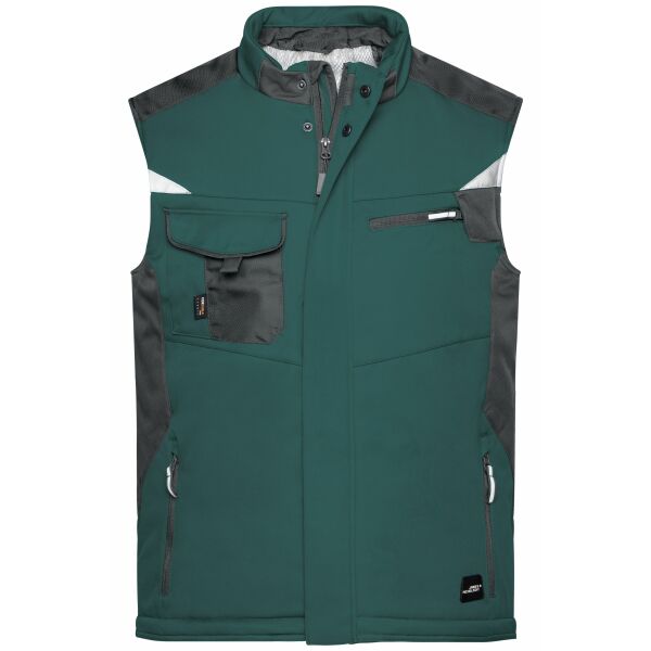 Craftsmen Softshell Vest - STRONG - - dark-green/black - S