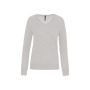 Dames pullover merinowol V-hals Off White XS