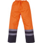 Hi vis waterproof over trousers Hi Vis Orange / Navy 3XL