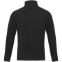 Amber men's GRS recycled full zip fleece jacket - Solid black - XS