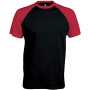 Baseball - Tweekleurig T-shirt Black / Red S
