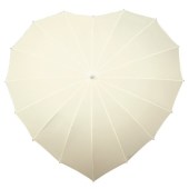 Falcone - Hartvormige paraplu registered design - Handopening - Windproof - 110cm - Gebroken wit