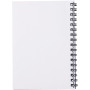 Desk-Mate® spiral A6 notebook PP cover - White/Solid black - 50 pages