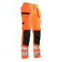 Jobman 2377 Hi-vis trousers hp oranje/zwart D120