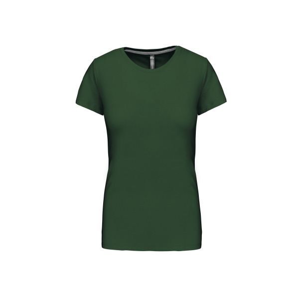Dames t-shirt ronde hals korte mouwen Forest Green XXL
