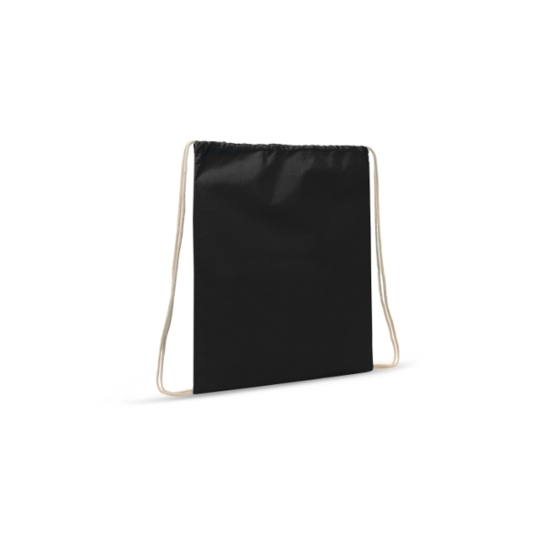 Drawstring bag cotton OEKO-TEX® 140g/m² 35x45cm - Black