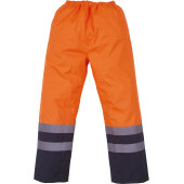 Hi vis waterproof over trousers Hi Vis Orange / Navy M