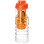 H2O Active® Treble 750 ml flip lid bottle & infuser - Transparent/Orange
