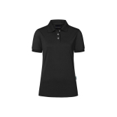 PF 6 Ladies' Workwear Polo Shirt Modern-Flair, from Sustainable Material , 51% GRS Certified Recycled Polyester / 47% Conventional Cotton / 2% Conventional Elastane - black - 2XL