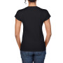 Gildan T-shirt V-Neck SoftStyle SS for her 426 black XXL