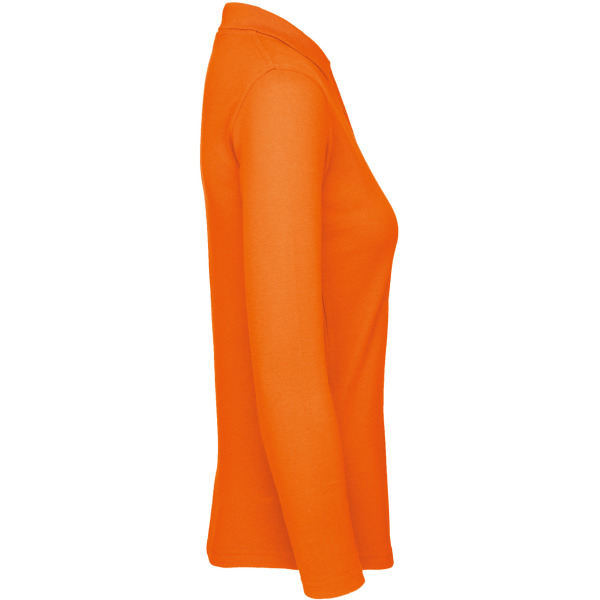 ID.001 Ladies' long-sleeve polo shirt Orange XS