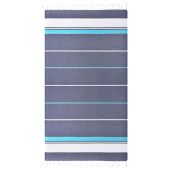 JN1903 Beach Blanket navy/turquoise/wit one size