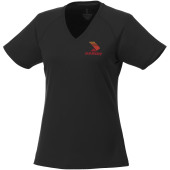Amery cool fit V-hals dames t-shirt met korte mouwen - Zwart - XS