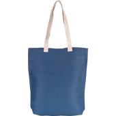 Shopper van jute/katoen Dusty Blue One Size