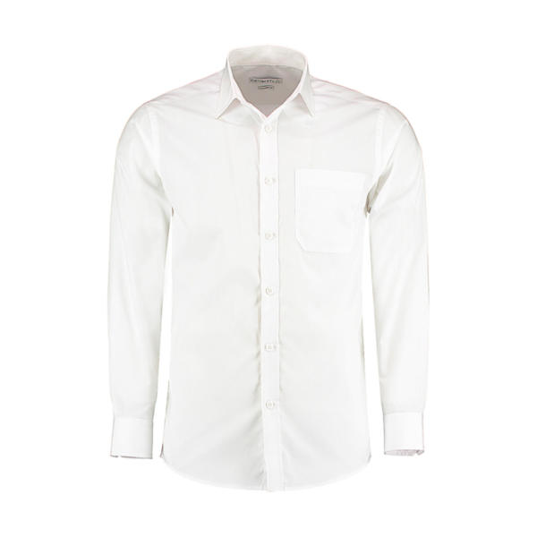 Tailored Fit Poplin Shirt - White - S; 14.5"