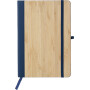 PU en bamboe notitieboek Dorita blauw PU en bamboe notitieboek Dorita blauw