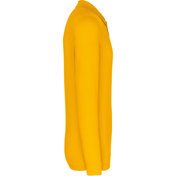 Piqué-herenpolo lange mouwen Yellow M