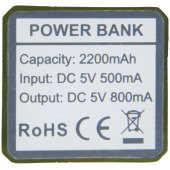WS101B 2200/2600 mAh powerbank - Groen - 2600mAh