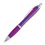 Transparent ball pen with rubber grip