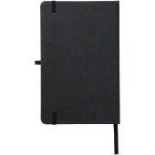 Atlana A5-notesbog lavet af læderstykker - Ensfarvet sort