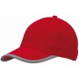 6 panel cap DETECTION red