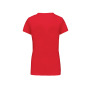 Dames T-shirt V-hals Korte Mouwen Red XL