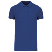 BIO piqué herenpolo korte mouwen Ocean Blue Heather M