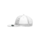 MB6509 6 Panel Flat Peak Cap - white - one size