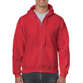 Gildan Sweater Hooded Full Zip HeavyBlend for him Red S