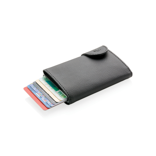 C-Secure aluminium RFID kaarthouder & portemonnee, zwart
