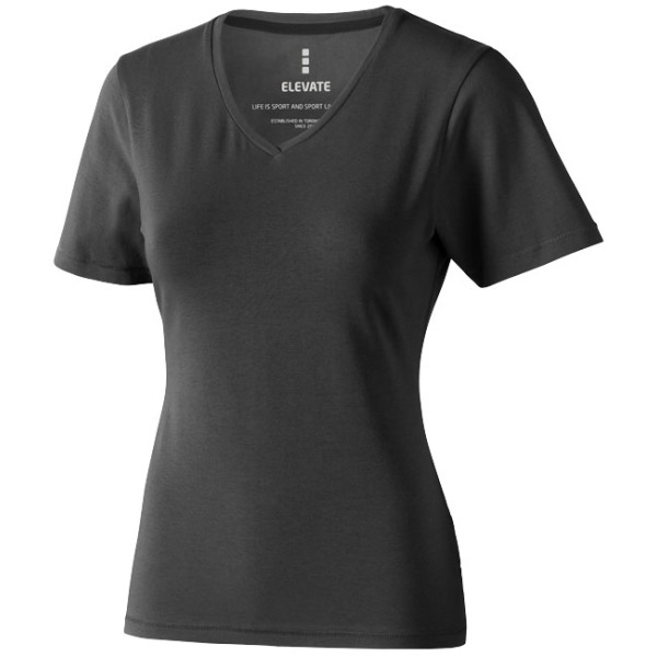 Kawartha biologisch dames t-shirt met korte mouwen - Antraciet - XS