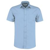 Short Sleeve Tailored Poplin Shirt, Light Blue, 20, Kustom Kit