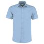 Short Sleeve Tailored Poplin Shirt, Light Blue, 14.5, Kustom Kit