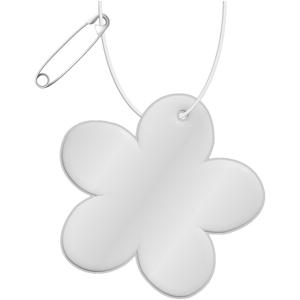 RFX™ H-13 reflecterende TPU hanger met bloemen - Wit