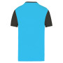 Volwassen tweekleurige jersey met korte mouwen Light Turquoise / Dark Grey XS