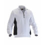 Jobman 5401 Halfzip sweatshirt wit/zwart xxs